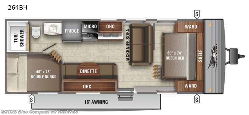 2021 Jayco Jay Flight 264BH - Used Travel Trailer For Sale by Blue Compass RV Nashville in Lebanon, Tennessee