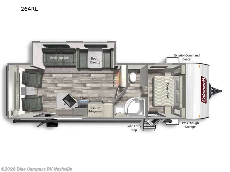 2022 Coleman Coleman Lantern Series 264RL - Used Travel Trailer For Sale by Blue Compass RV Nashville in Lebanon, Tennessee features Slideout