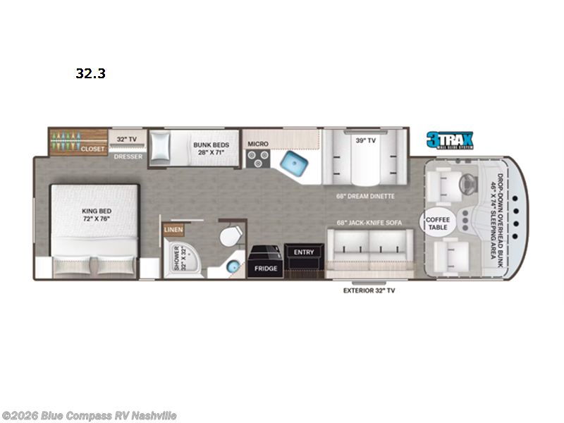 2022 Thor Motor Coach ACE 32.3 - Used Class A For Sale by Blue Compass RV Nashville in Lebanon, Tennessee features Slideout
