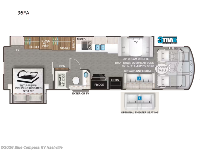 2023 Thor Motor Coach Challenger 36FA - Used Class A For Sale by Blue Compass RV Nashville in Lebanon, Tennessee features Slideout