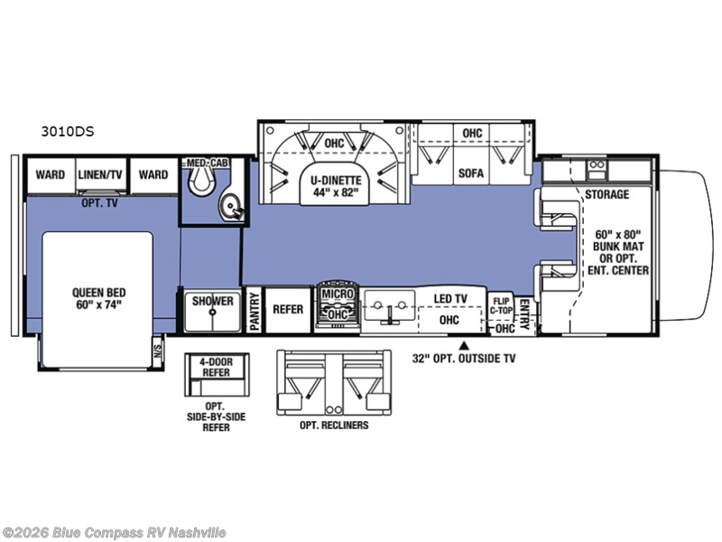 2018 Forest River Sunseeker 3010DS - Used Class C For Sale by Blue Compass RV Nashville in Lebanon, Tennessee features Slideout