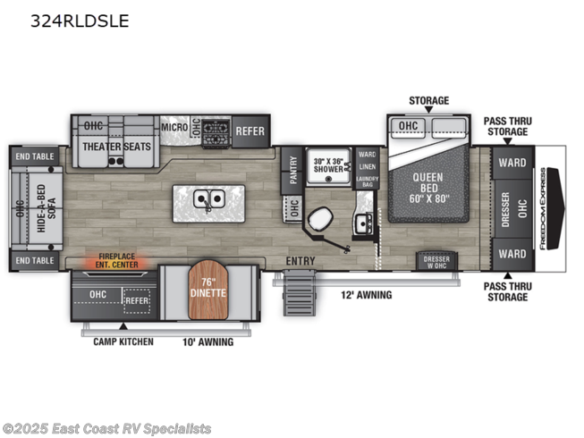 2022 Coachmen Freedom Express Liberty Edition 324RLDSLE - New Travel Trailer For Sale by East Coast RV Specialists in Bedford, Pennsylvania