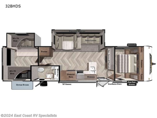 2022 Forest River Wildwood 32BHDS - New Travel Trailer For Sale by East Coast RV Specialists in Bedford, Pennsylvania