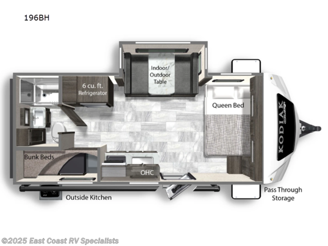 2022 Dutchmen Kodiak Cub 196BH - New Travel Trailer For Sale by East Coast RV Specialists in Bedford, Pennsylvania