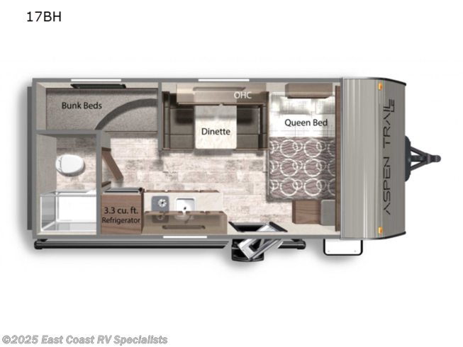 2023 Dutchmen Aspen Trail LE 17BH - New Travel Trailer For Sale by East Coast RV Specialists in Bedford, Pennsylvania