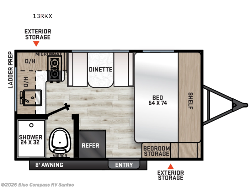 2026 Forest River Aurora Light 13RKX - New Travel Trailer For Sale by Blue Compass RV Santee in Santee, California