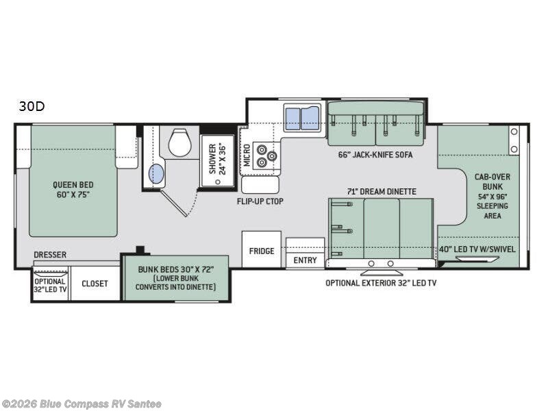 2017 Thor Motor Coach Chateau 30D - Used Class C For Sale by Blue Compass RV Santee in Santee, California features Slideout