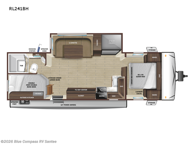 2022 Highland Ridge Range Lite 241BH - Used Travel Trailer For Sale by Blue Compass RV Santee in Santee, California features Slideout