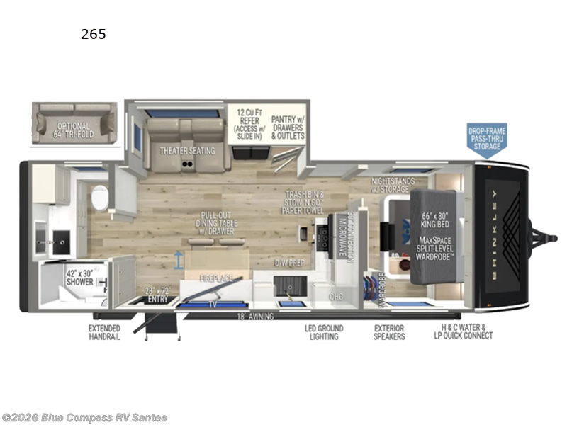 2027 Brinkley RV Model I 265 - New Travel Trailer For Sale by Blue Compass RV Santee in Santee, California features Slideout