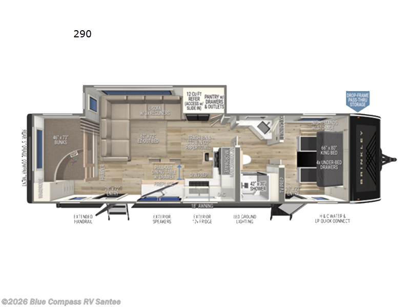 2027 Brinkley RV Model I 290 - New Travel Trailer For Sale by Blue Compass RV Santee in Santee, California features Slideout