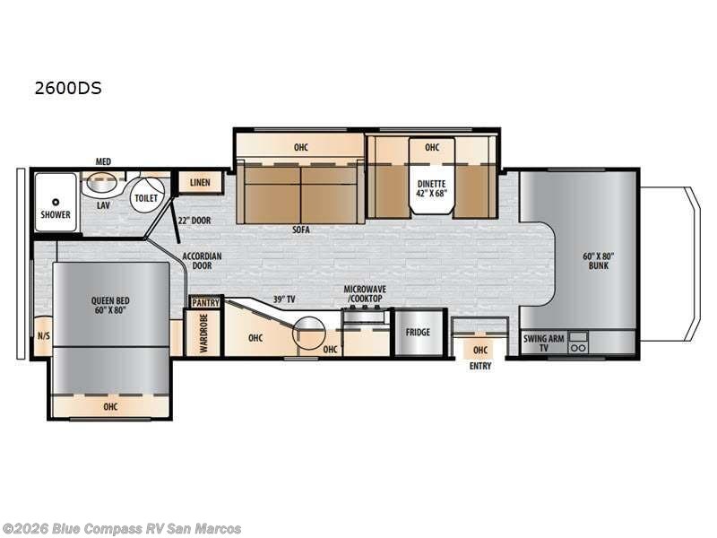 2025 East to West Entrada 2600DS - New Class C For Sale by Blue Compass RV San Marcos in San Marcos, California features Slideout