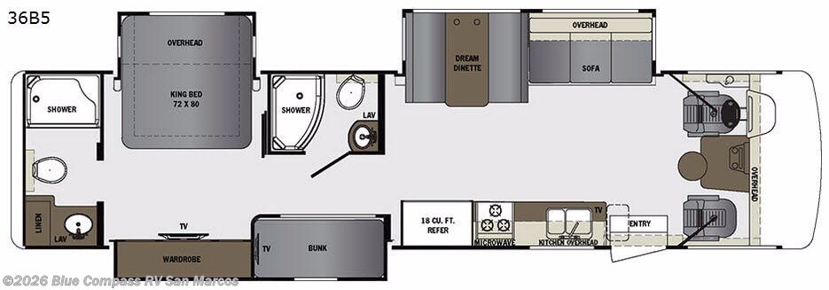 2017 Forest River Georgetown 5 Series 36B5 - Used Class A For Sale by Blue Compass RV San Marcos in San Marcos, California features Slideout