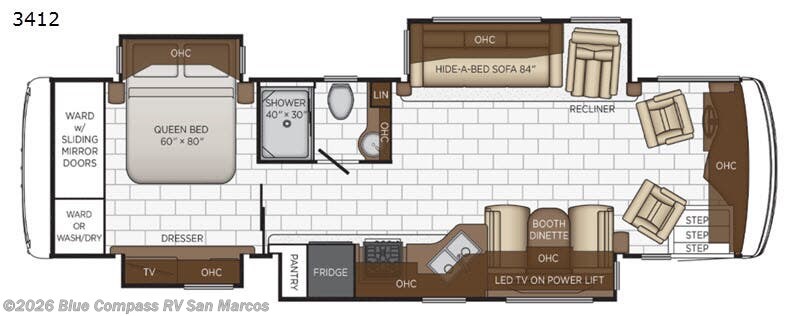 2021 Newmar Kountry Star 3412 - Used Class A For Sale by Blue Compass RV San Marcos in San Marcos, California features Slideout
