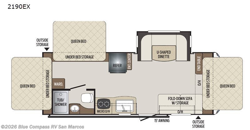 2020 Keystone Bullet Crossfire 2190EX - Used Travel Trailer For Sale by Blue Compass RV San Marcos in San Marcos, California features Slideout