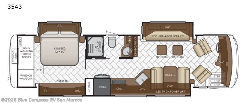 2020 Newmar New Aire 3543 - Used Class A For Sale by Blue Compass RV San Marcos in San Marcos, California features Slideout