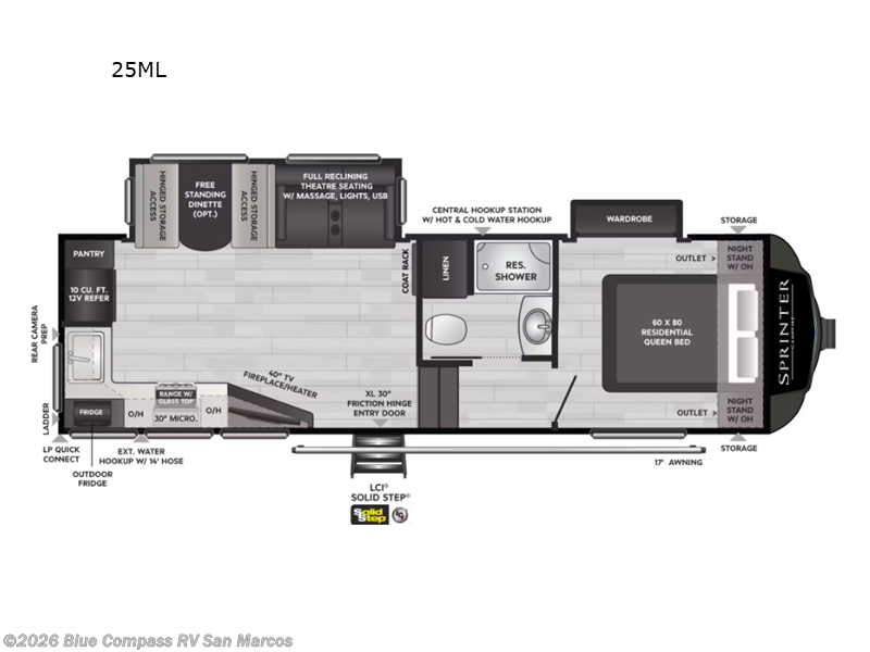 2023 Keystone Sprinter 25ML - Used Fifth Wheel For Sale by Blue Compass RV San Marcos in San Marcos, California features Slideout