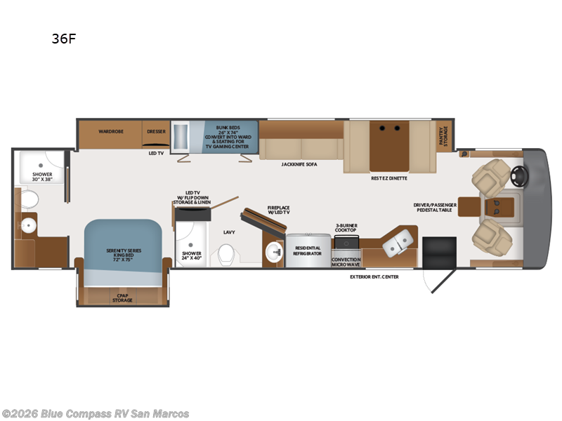 2025 Fleetwood Bounder 36F - Used Class A For Sale by Blue Compass RV San Marcos in San Marcos, California features Slideout