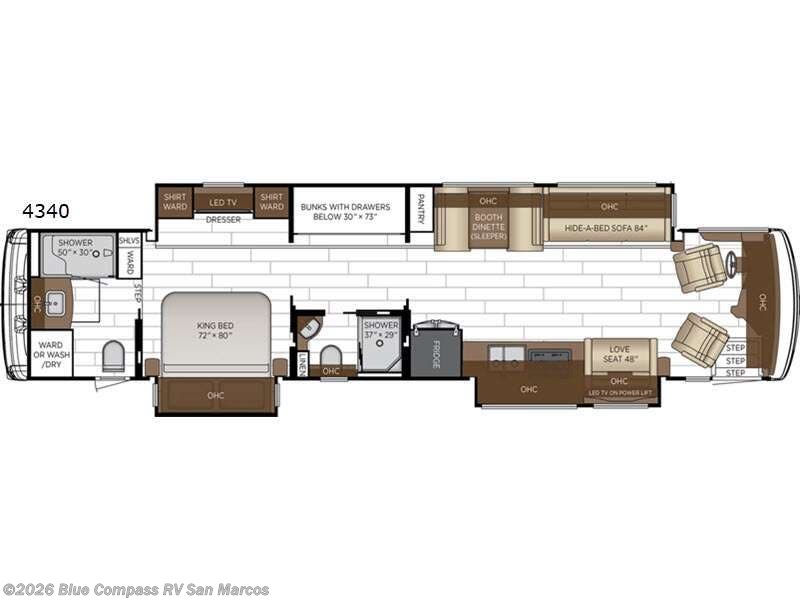 2027 Newmar Dutch Star 4340 - New Class A For Sale by Blue Compass RV San Marcos in San Marcos, California features Slideout