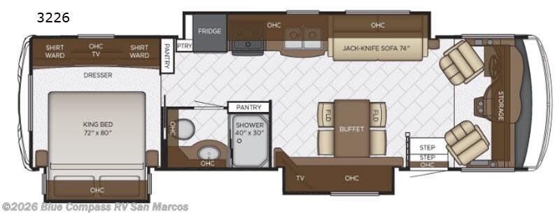 2019 Newmar Bay Star 3226 - Used Class A For Sale by Blue Compass RV San Marcos in San Marcos, California features Slideout