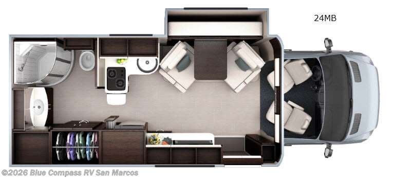 2016 Leisure Travel Unity U24MB - Used Class B For Sale by Blue Compass RV San Marcos in San Marcos, California features Slideout