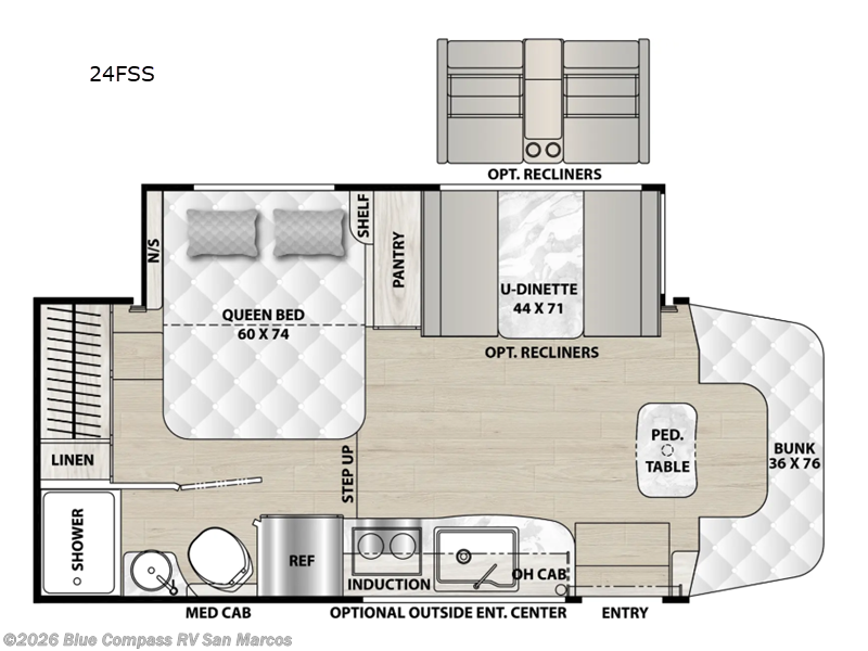 2025 Coachmen Prism Select 24FSS - Used Class C For Sale by Blue Compass RV San Marcos in San Marcos, California features Slideout
