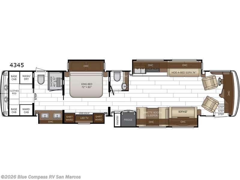 2027 Newmar Dutch Star 4345 - New Class A For Sale by Blue Compass RV San Marcos in San Marcos, California features Slideout