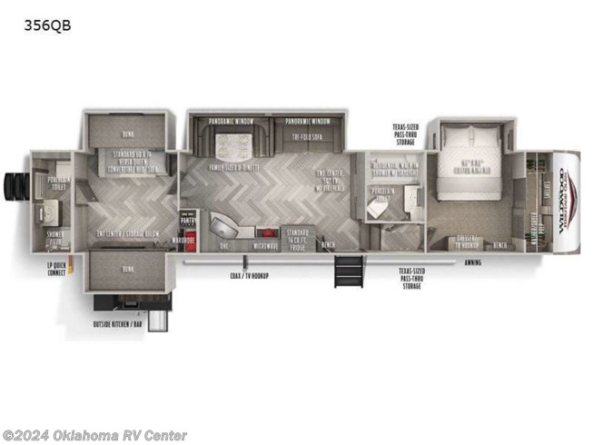 2022 Forest River Wildwood Heritage Glen 356QB - New Fifth Wheel For Sale by Oklahoma RV Center in Moore, Oklahoma