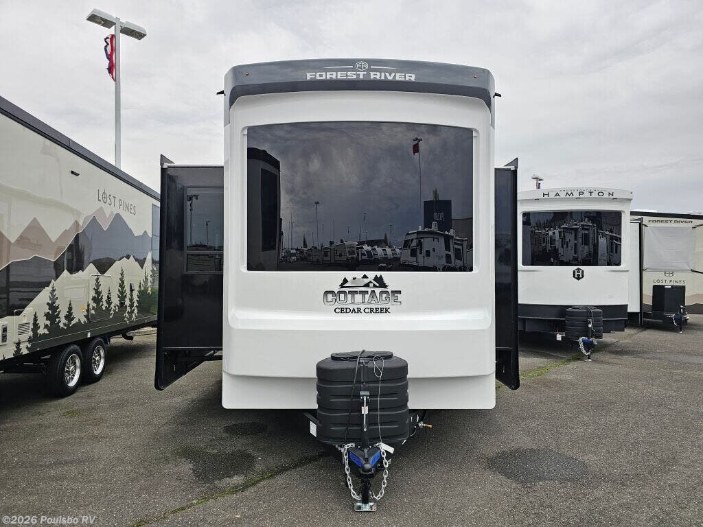 2026 Forest River Cedar Creek Cottage Cedar Creek Cottage - New Destination Trailer For Sale by Poulsbo RV in Mount Vernon, Washington features Awning