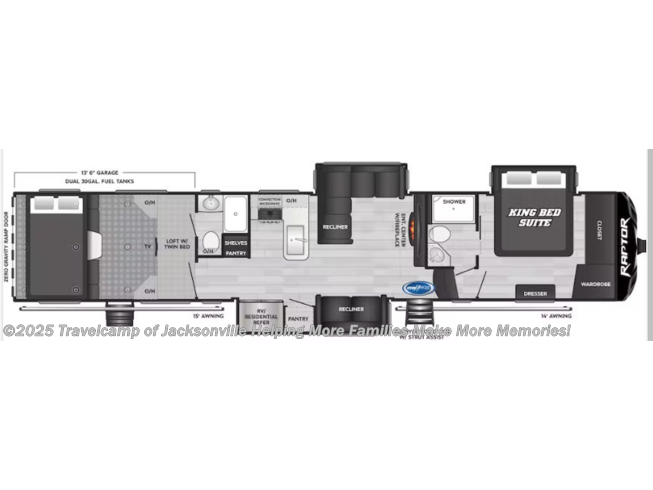 2023 Keystone Raptor 431 - New Fifth Wheel For Sale by Travelcamp of Jacksonville in Jacksonville, Florida