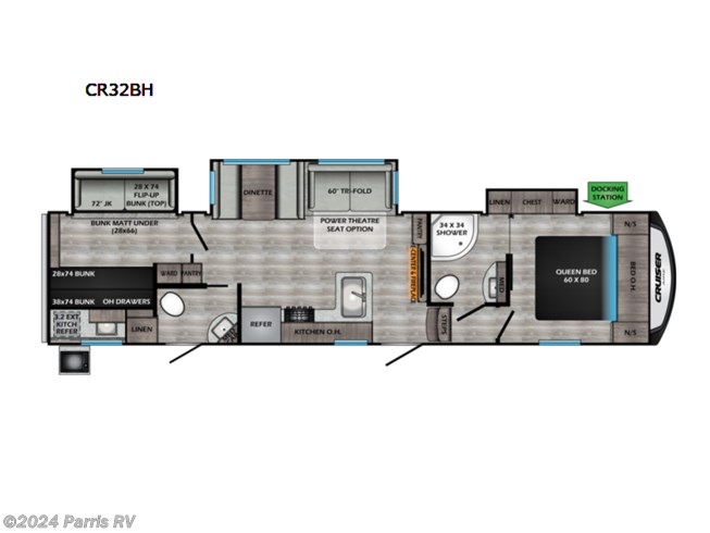 2022 CrossRoads Cruiser Aire CR32BH - New Fifth Wheel For Sale by Parris RV in Murray, Utah features Slideout