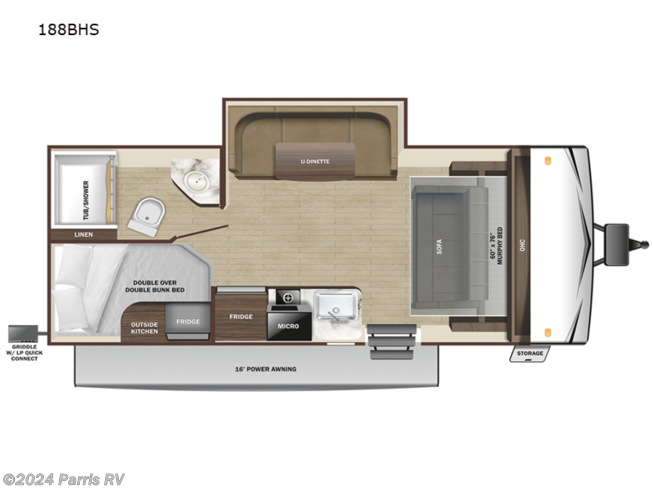 2024 Highland Ridge Open Range Conventional 188BHS - New Travel Trailer For Sale by Parris RV in Murray, Utah