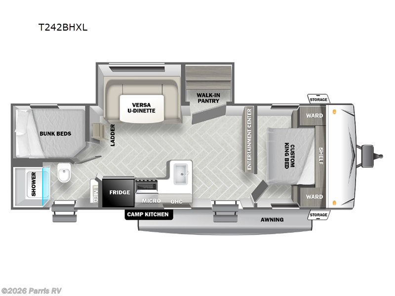 2025 Forest River Salem Cruise Lite T242BHXL - New Travel Trailer For Sale by Parris RV in Murray, Utah features Slideout