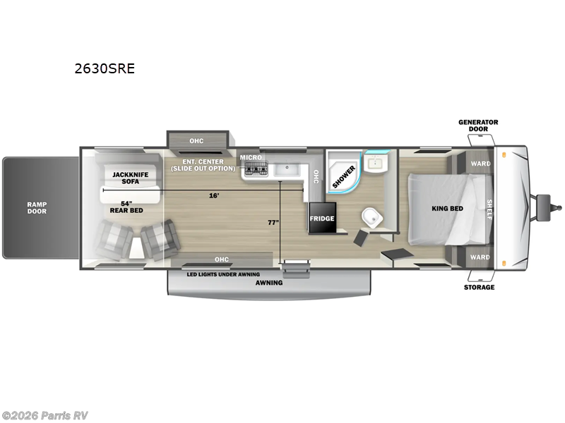 2025 Forest River Sandstorm 2630SRE - New Toy Hauler For Sale by Parris RV in Murray, Utah features Slideout