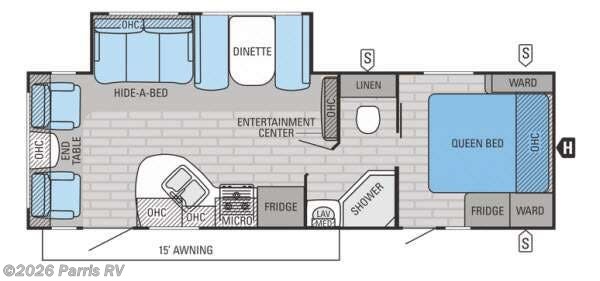 2015 Jayco White Hawk 27DSRL - Used Travel Trailer For Sale by Parris RV in Murray, Utah features Slideout