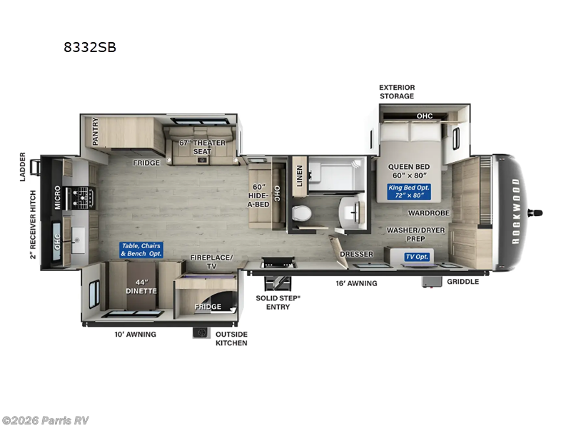 2025 Forest River Rockwood Signature 8332SB - New Travel Trailer For Sale by Parris RV in Murray, Utah features Slideout