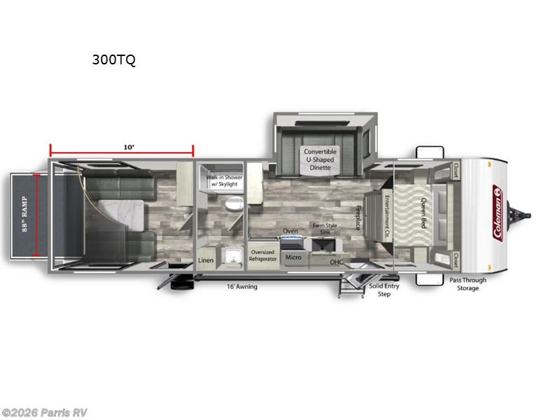 2024 Coleman Lantern 300TQ - Used Toy Hauler For Sale by Parris RV in Murray, Utah features Slideout