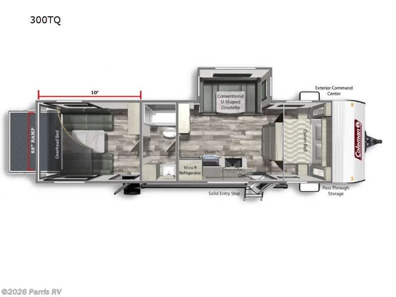 2023 Coleman Lantern Series 300TQ - Used Toy Hauler For Sale by Parris RV in Murray, Utah features Slideout