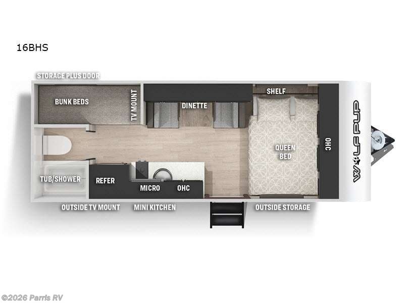 2022 Forest River Cherokee Wolf Pup 16BHS - Used Travel Trailer For Sale by Parris RV in Murray, Utah