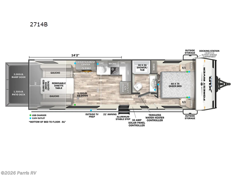 2025 Forest River XLR Boost 2714B - New Toy Hauler For Sale by Parris RV in Murray, Utah