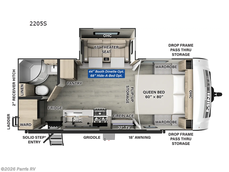 2025 Forest River Rockwood Mini Lite 2205S - New Travel Trailer For Sale by Parris RV in Murray, Utah features Slideout