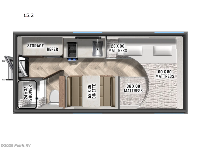 2026 Palomino O.V.E 15.2 - New Travel Trailer For Sale by Parris RV in Murray, Utah