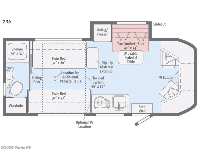 2017 Winnebago Fuse 23A - Used Class C For Sale by Parris RV in Murray, Utah features Slideout