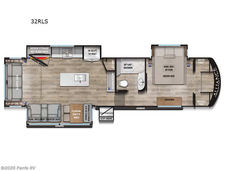 2026 Alliance RV Avenue 32RLS - New Fifth Wheel For Sale by Parris RV in Murray, Utah features Slideout
