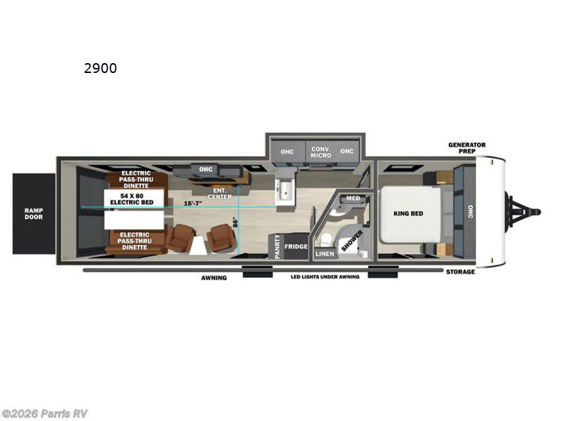 2026 Forest River Sandstorm 2900 - New Toy Hauler For Sale by Parris RV in Murray, Utah features Slideout