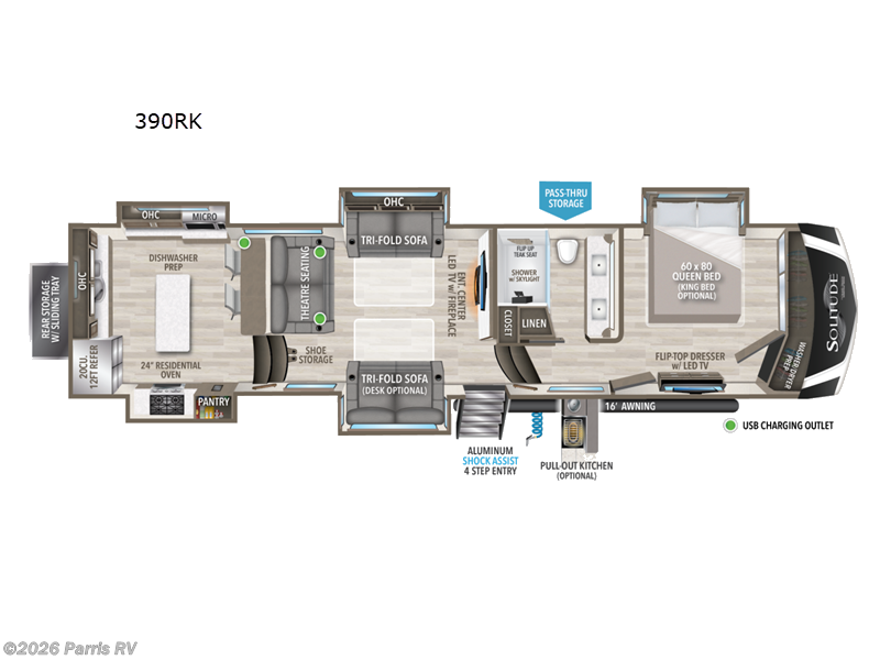 2023 Grand Design Solitude 390RK - Used Fifth Wheel For Sale by Parris RV in Murray, Utah features Slideout