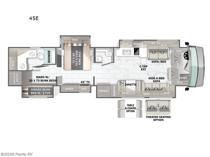 2026 Forest River Berkshire XLT 45E - New Class A For Sale by Parris RV in Murray, Utah features Slideout