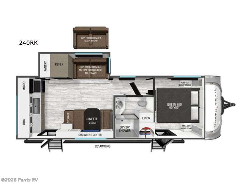 2026 Heartland North Trail 240RK - New Travel Trailer For Sale by Parris RV in Murray, Utah features Slideout