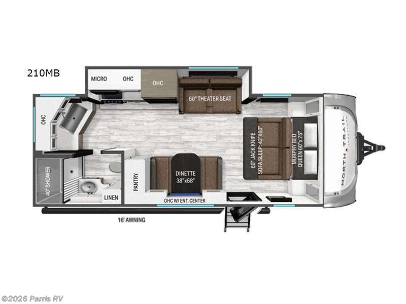 2026 Heartland North Trail 210MB - New Travel Trailer For Sale by Parris RV in Murray, Utah features Slideout