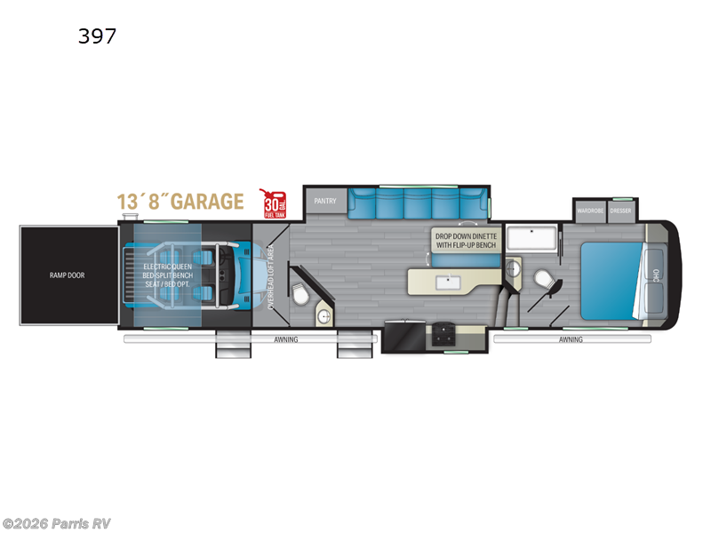 2022 Heartland Road Warrior 397 - Used Toy Hauler For Sale by Parris RV in Murray, Utah features Slideout