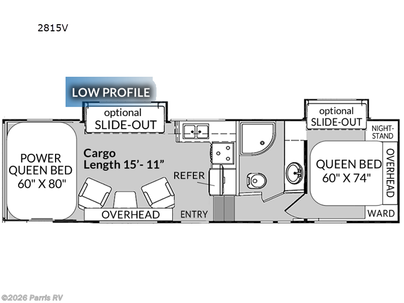 2026 Genesis Supreme Vortex 2815V - New Toy Hauler For Sale by Parris RV in Murray, Utah features Slideout